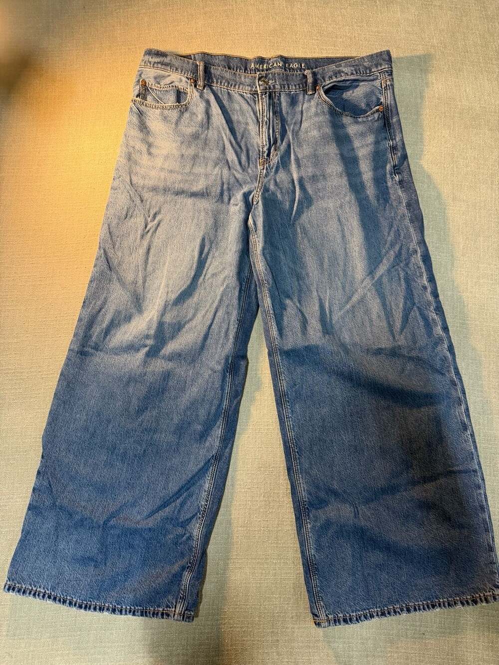 American Eagle Low-Rise Ultra Wide Leg Denim Jeans